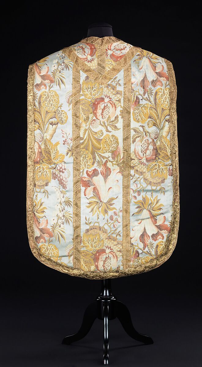 Chasuble, Silk, metal, Italian 