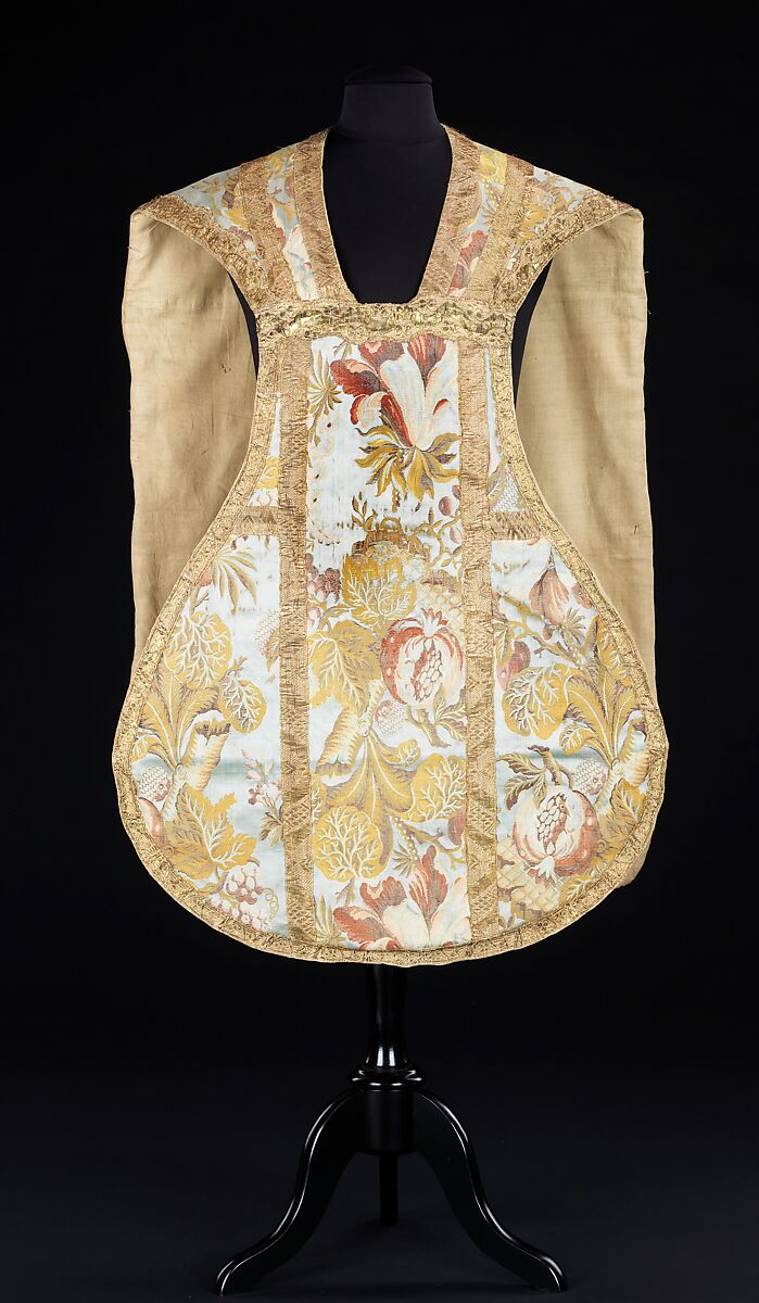 Chasuble, Silk, metal, Italian
