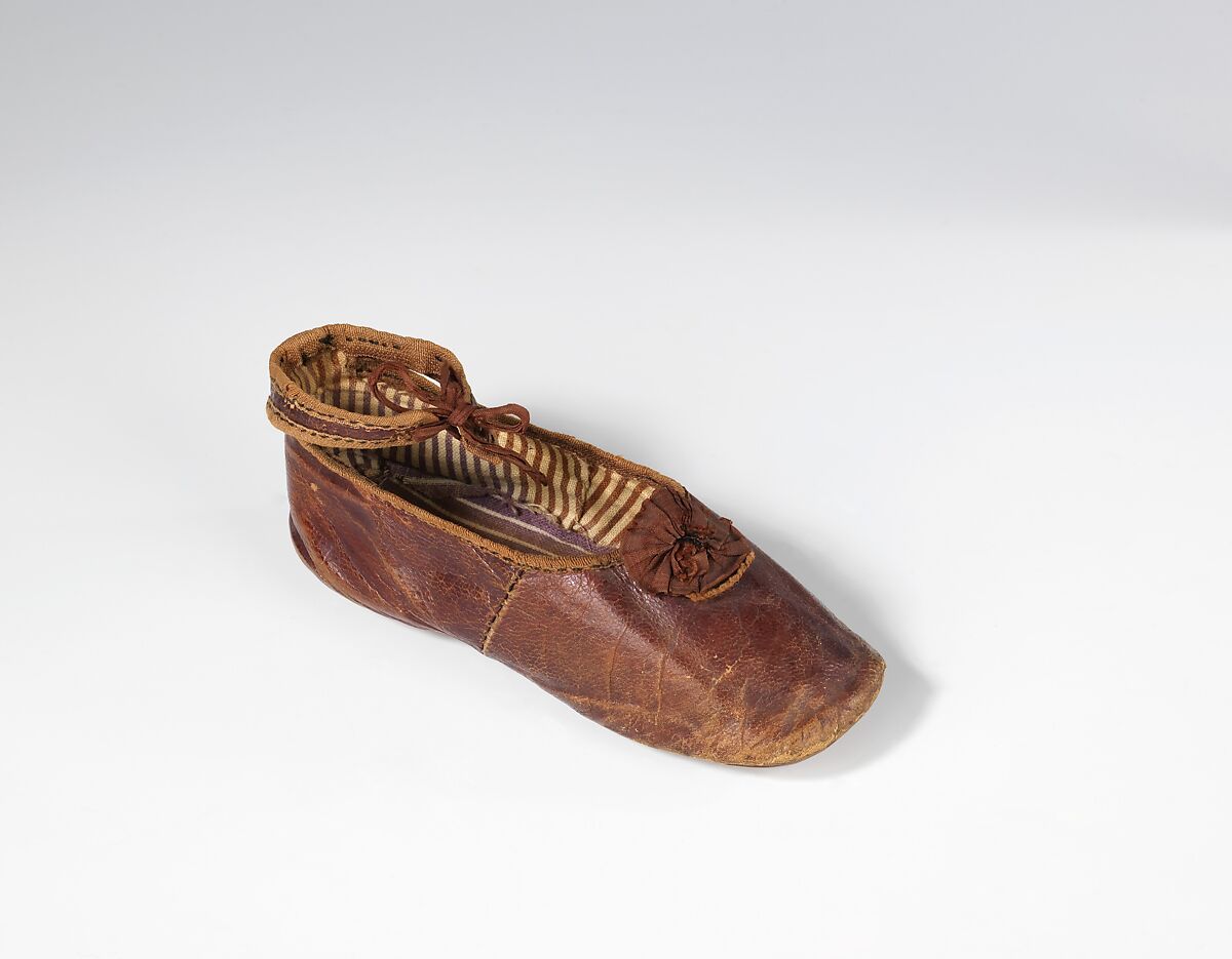 Shoes, leather, silk, American