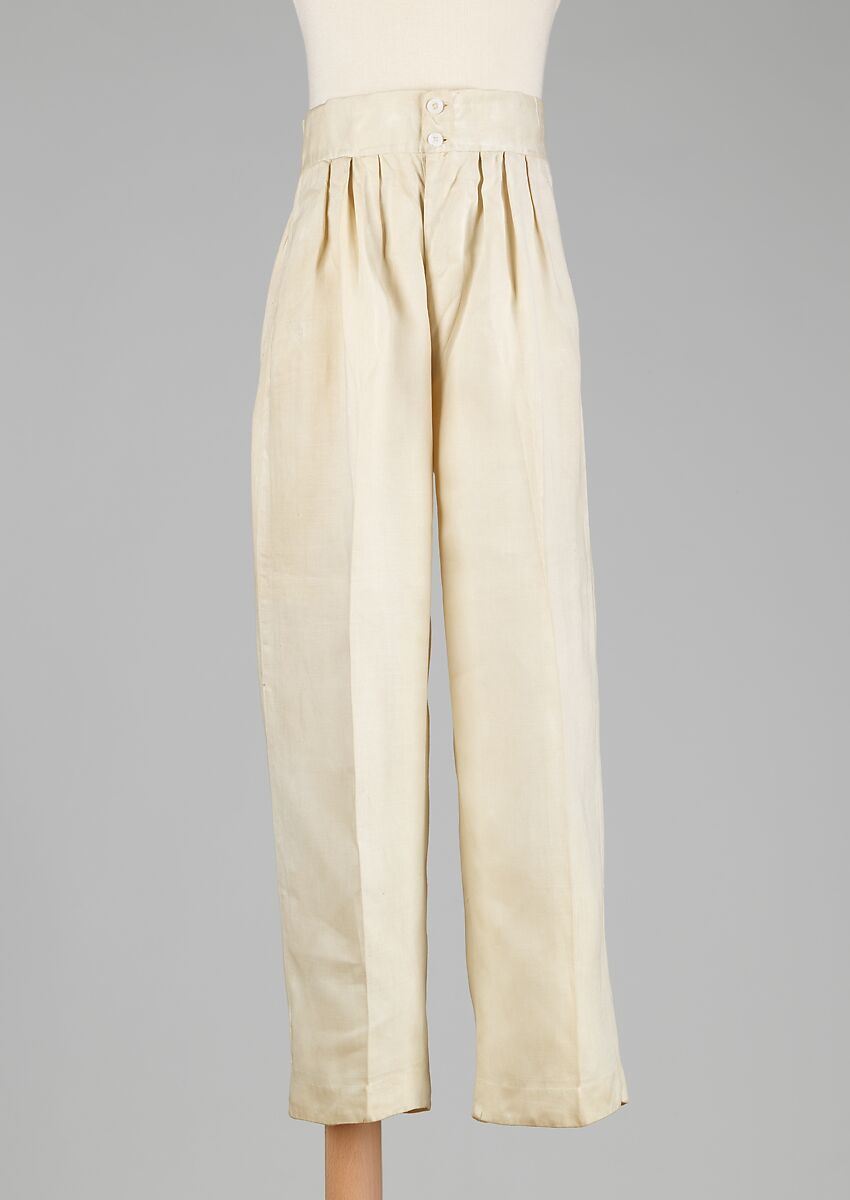 Trousers, linen, American 