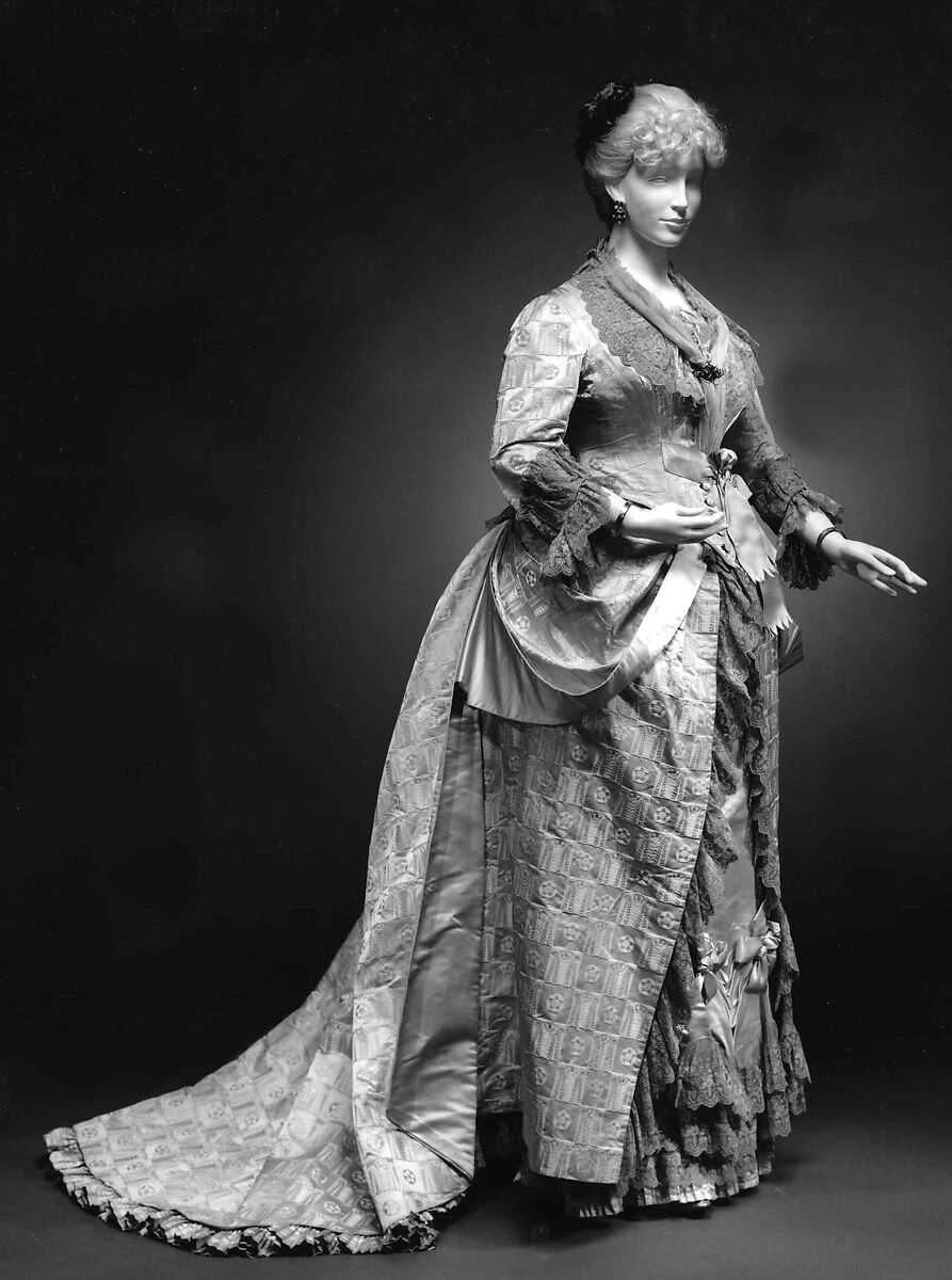 Evening dress, House of Worth (French, 1858–1956), silk, French