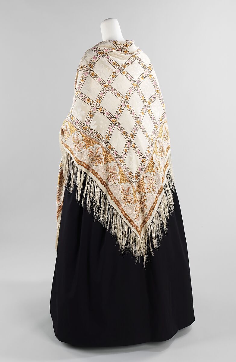 Shawl, silk, French 