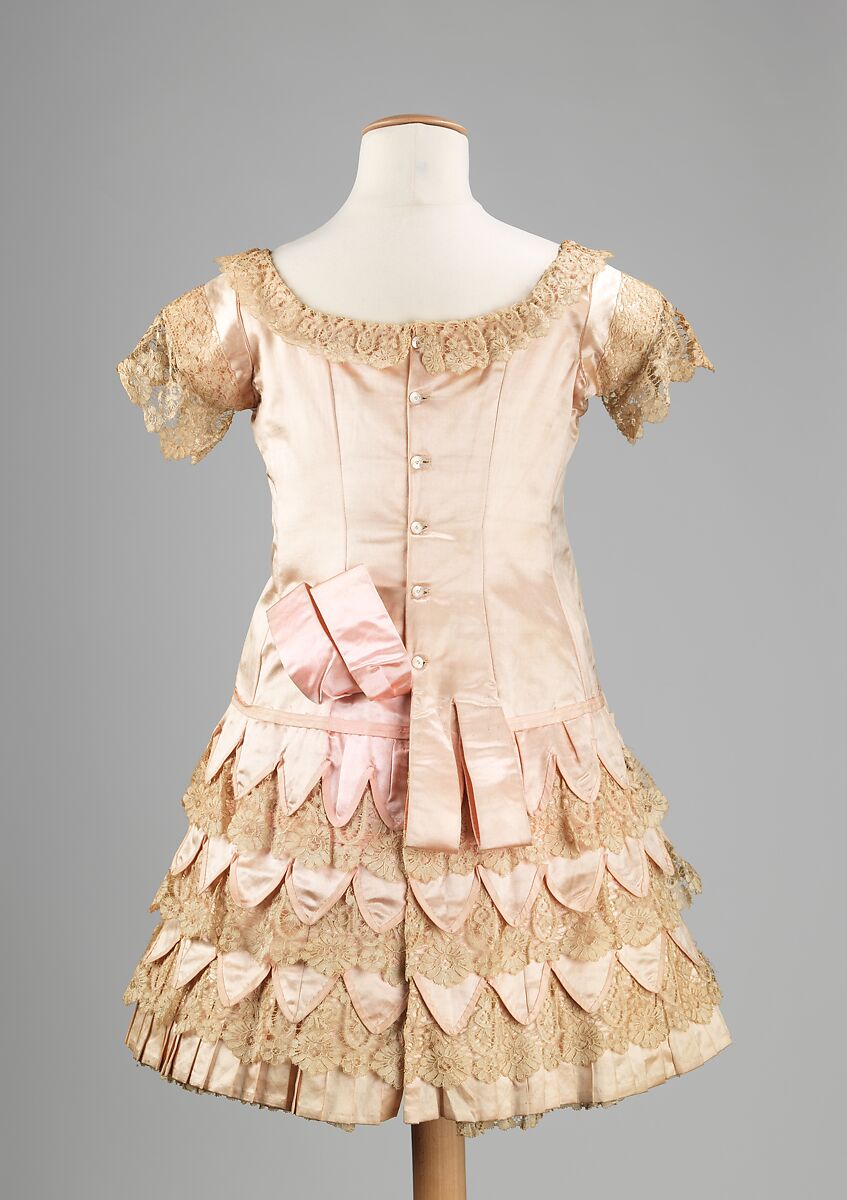 Dress, silk, linen, American