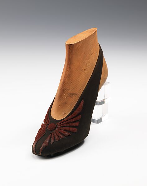 Shoe prototype, Steven Arpad (French, 1904–1999), leather, wood, French 