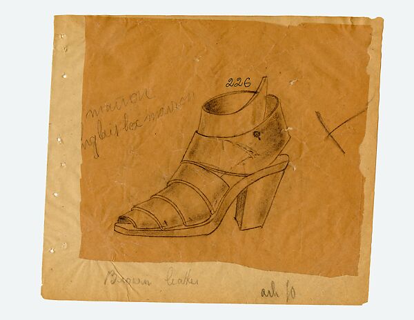 Shoe prototype, Steven Arpad (French, 1904–1999), leather, wood, French