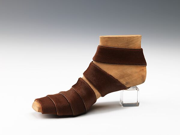 Shoe prototype, Steven Arpad (French, 1904–1999), leather, wood, French
