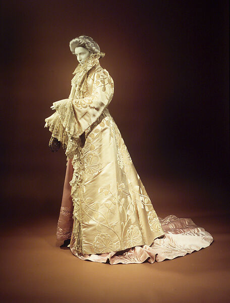 Evening coat, House of Worth (French, 1858–1956), silk, French