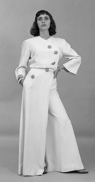 Lounging pajamas, Charles James (American, born Great Britain, 1906–1978), silk, American