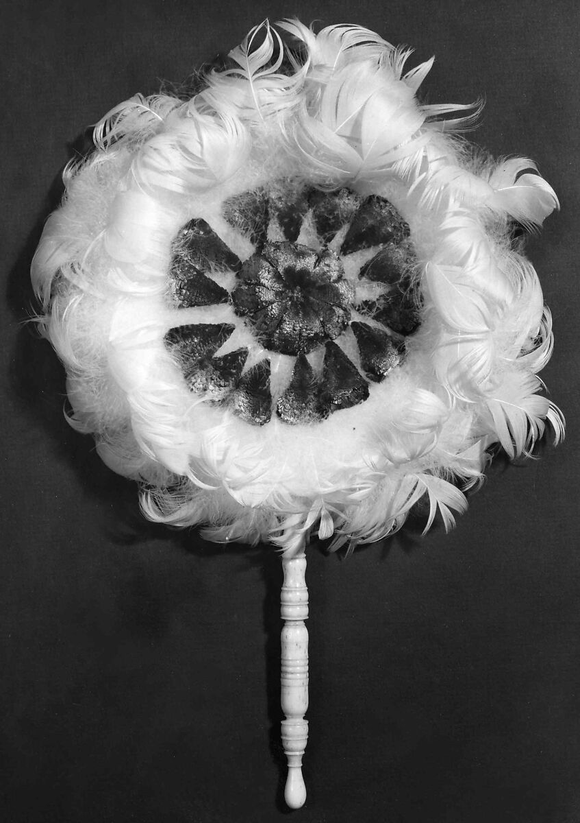 Fixed fan, ivory, feathers, beetles, Brazilian