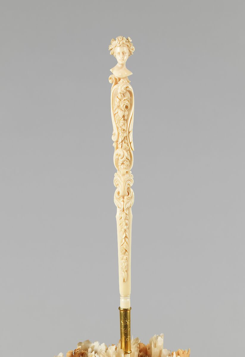 Parasol, Dupuy (French), silk, ivory, metal, French