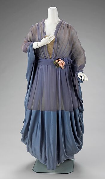 Tea gown, silk, French 