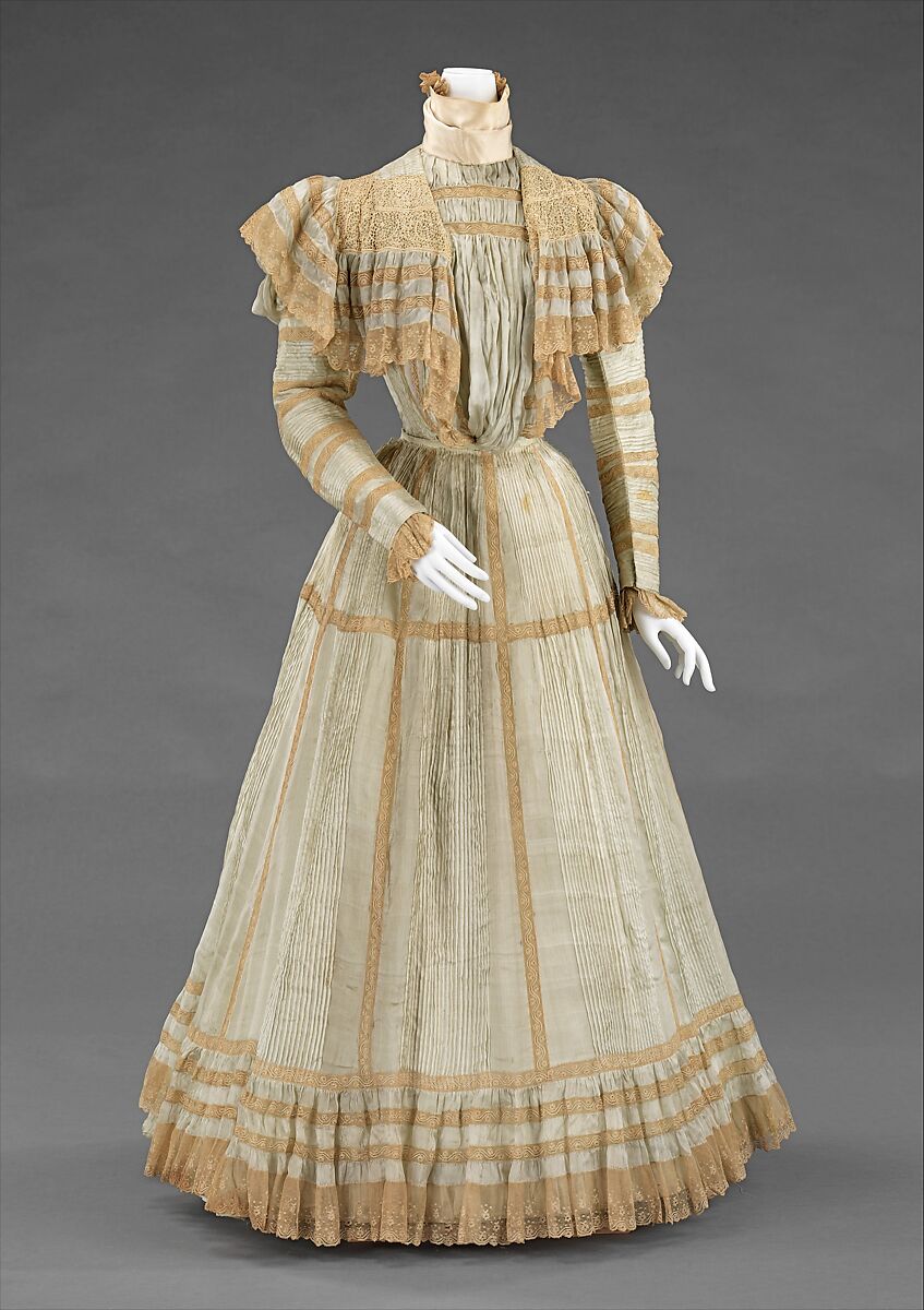 Afternoon dress, Jeanne Hallée (French, 1870–1924), silk, French 