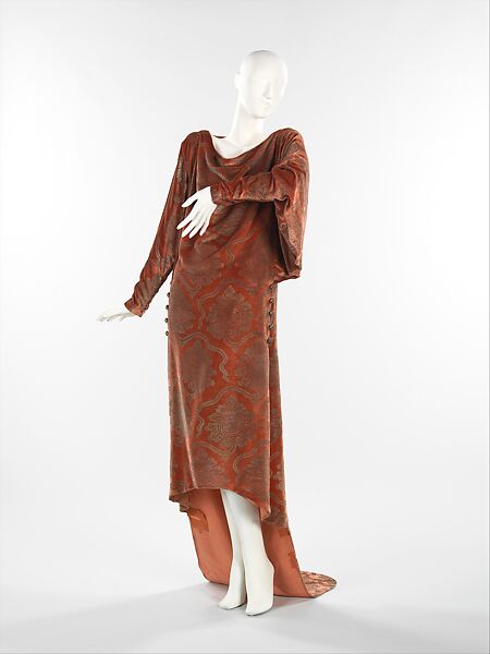 Evening dress, Gallenga (Italian, 1918–1974), silk, metal, probably American 