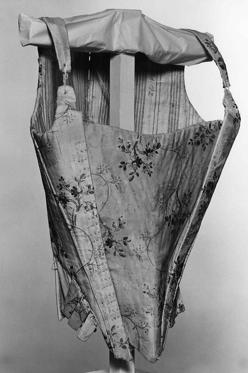 Corset, wool, leather, linen, reeds, American