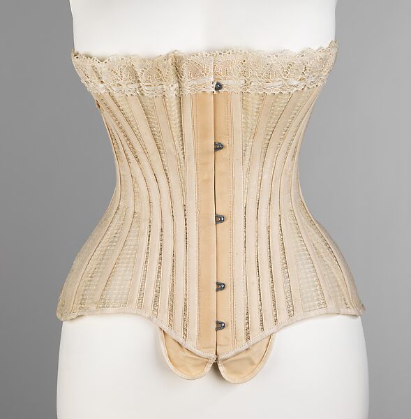 Corset, Langdon, Batcheller &amp; Company (American, founded 1865), cotton, metal, bone, American 