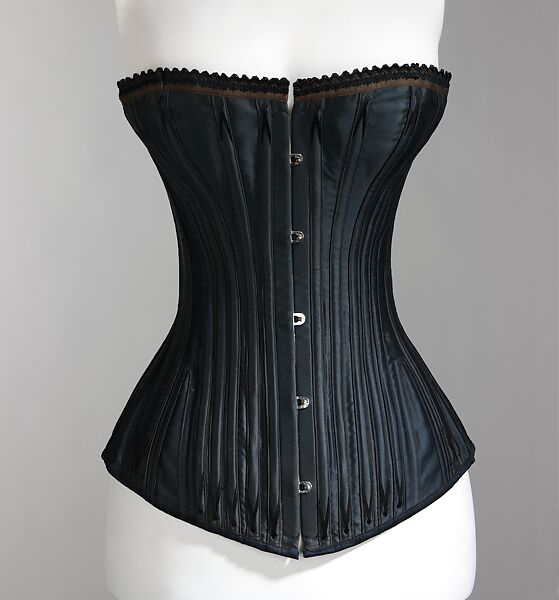 Corset, Worcester Corset Company (American, 1872–1901), cotton, metal, bone, American 