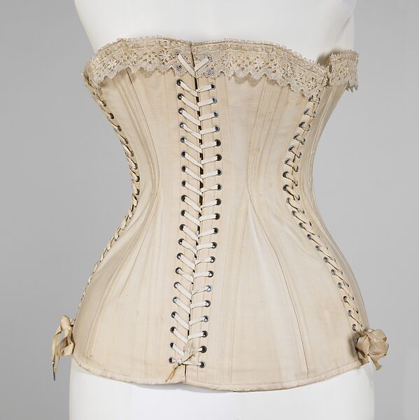 Corset, Attributed to Royal Worcester Corset Company (American, 1861–1950), cotton, elastic, bone, metal, American