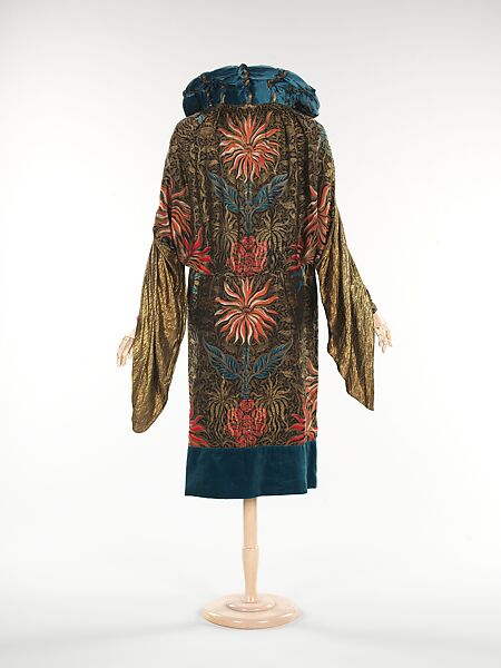 Evening coat, Monari of Paris, silk, metal, French