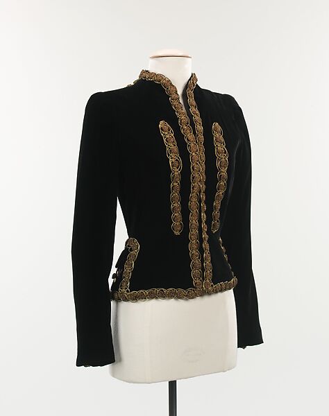 Evening jacket, Elsa Schiaparelli  Italian, silk, metal, French