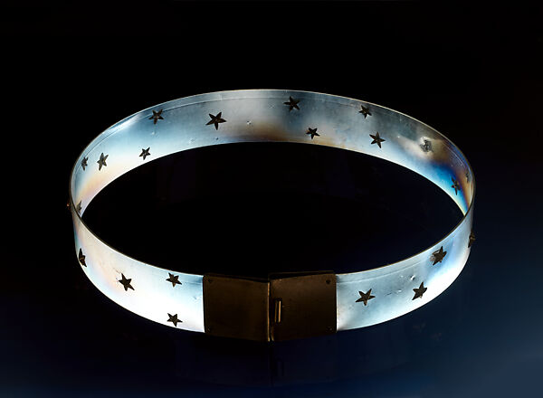 Evening belt, Elsa Schiaparelli (Italian, 1890–1973), plastic (cellulose acetate), metal, French