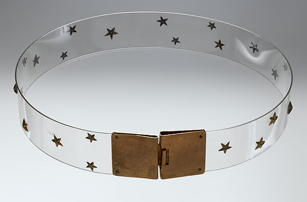 Evening belt, Elsa Schiaparelli (Italian, 1890–1973), plastic (cellulose acetate), metal, French
