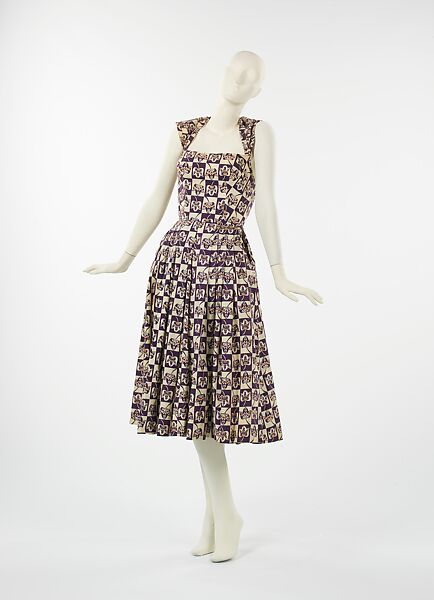 "The Hakama Dress", Carolyn Schnurer (American, born New York, 1908–1998 Palm Beach, Florida), cotton, American 
