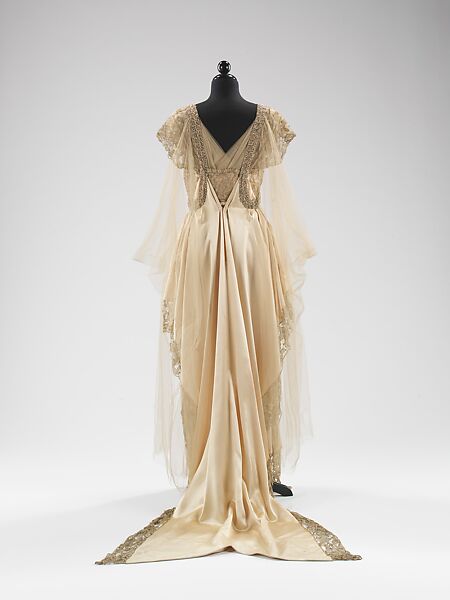 Evening dress, Callot Soeurs (French, active 1895–1937), silk, metal, pearl, French