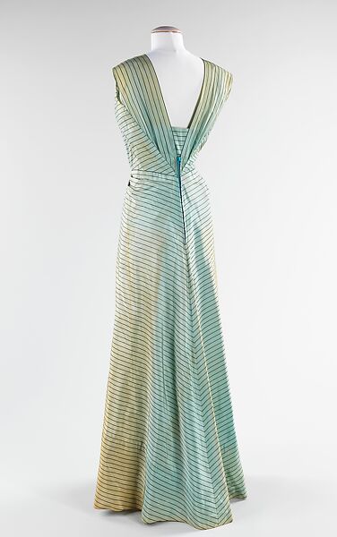 Evening ensemble, Elsa Schiaparelli (Italian, 1890–1973), silk, metal, wool, French