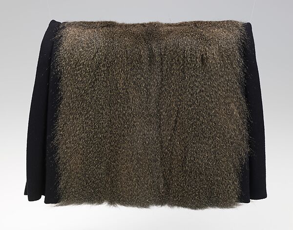 Evening muff, Elsa Schiaparelli (Italian, 1890–1973), fur, wool, French 
