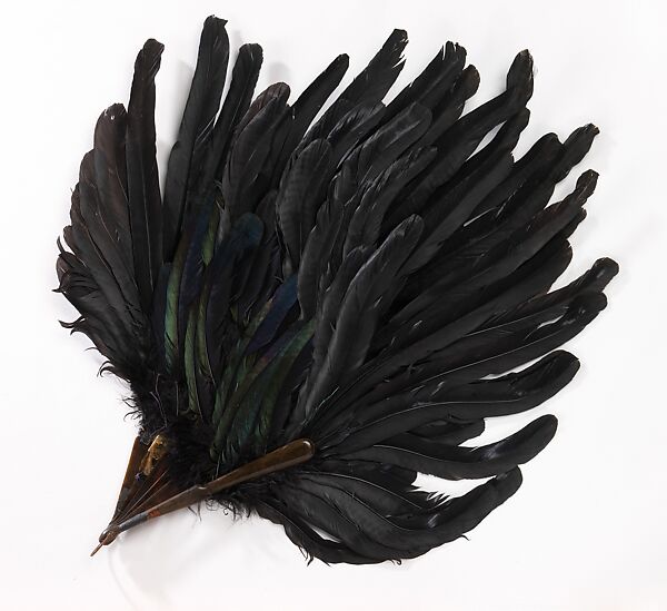 Fan, plastic, feather, metal, American or European