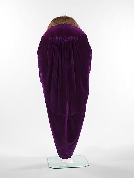 Evening coat, Reverdot, silk, fur, French