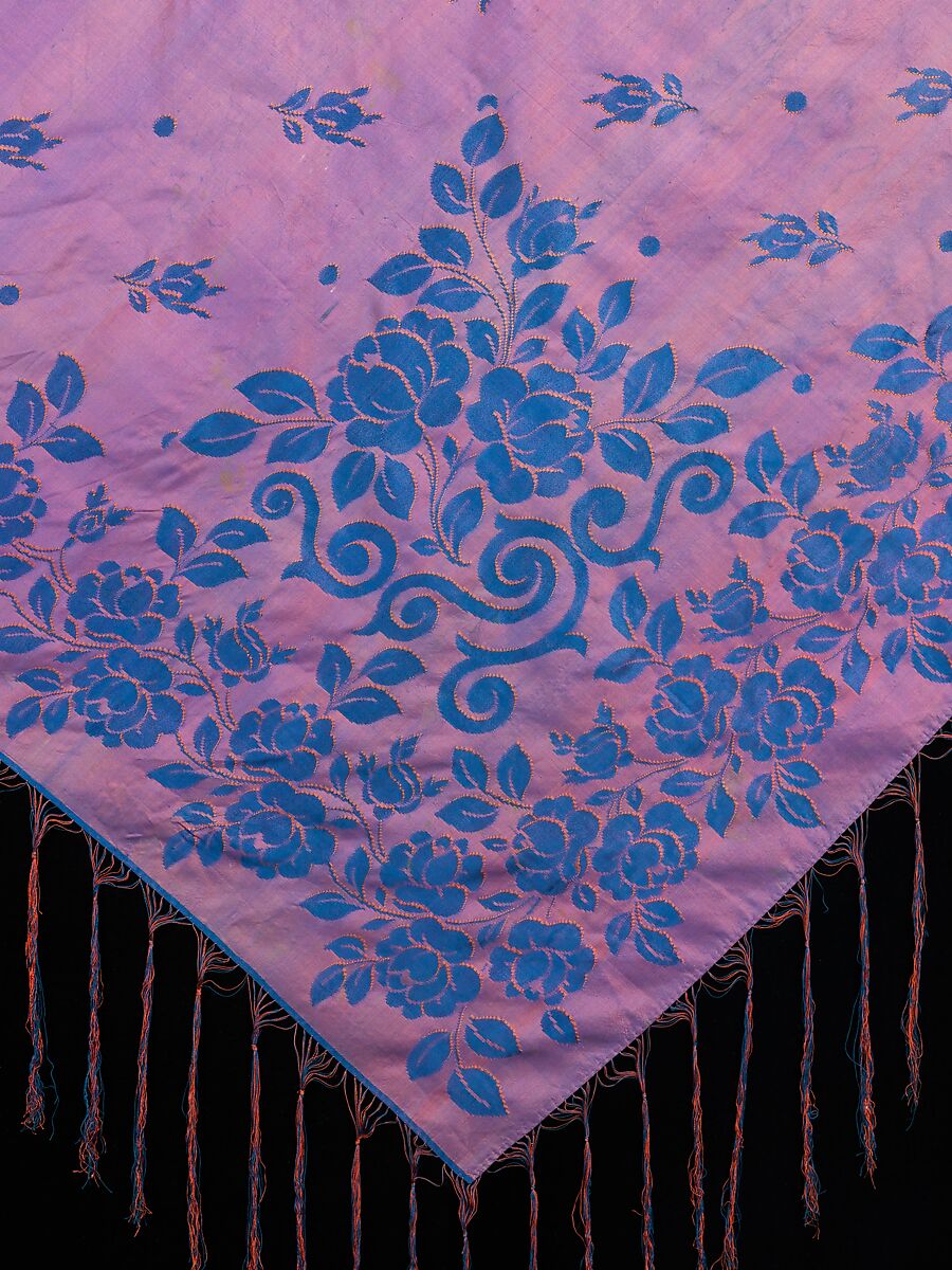 Shawl, silk, American