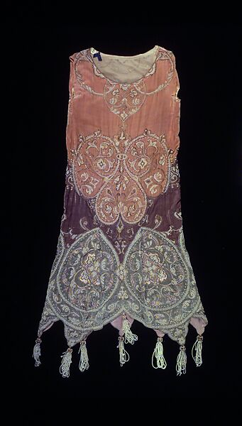 Evening dress, Callot Soeurs (French, active 1895–1937), silk, metal, pearl, French