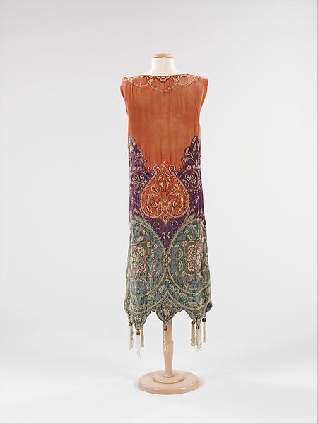 Evening dress, Callot Soeurs (French, active 1895–1937), silk, metal, pearl, French