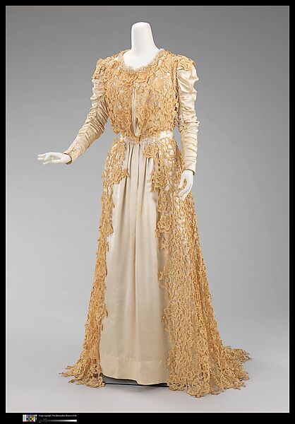 Tea gown, Jacques Doucet (French, Paris 1853–1929 Paris), silk, linen, French 