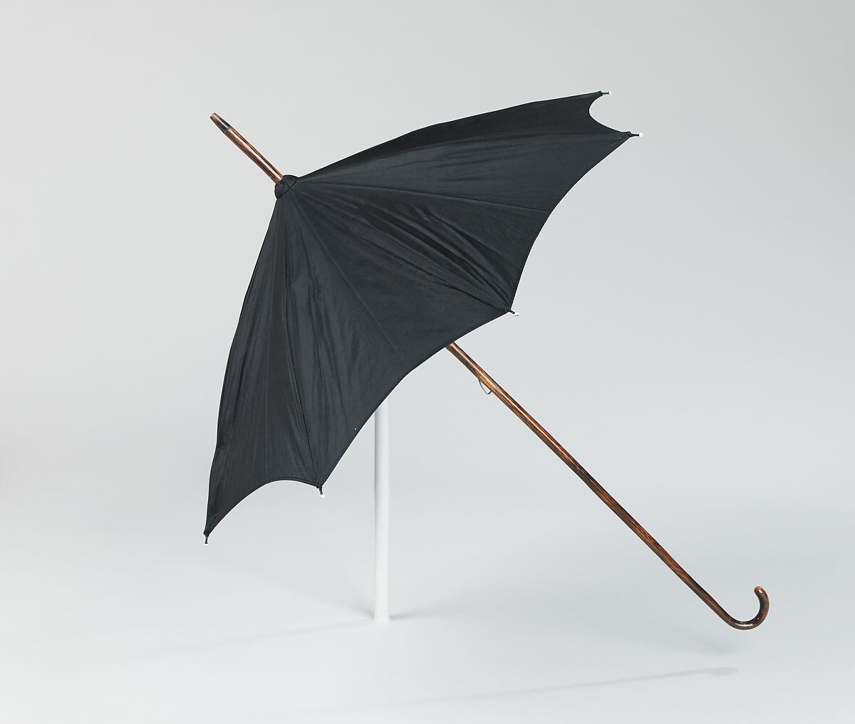 Parasol, silk, wood, metal, American 