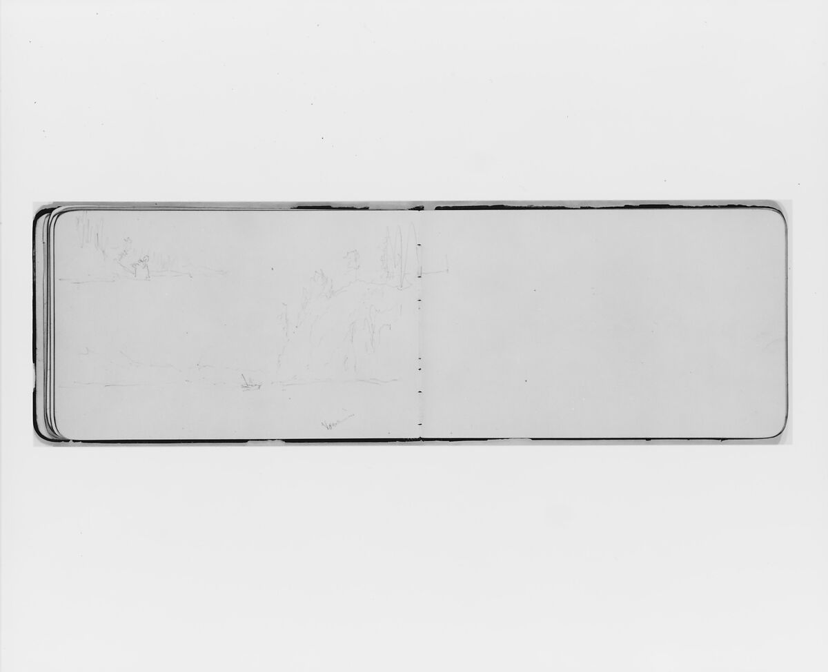 Vancouver (?) (from Sketchbook), Albert Bierstadt (American, Solingen 1830–1902 New York), Graphite on wove paper, American