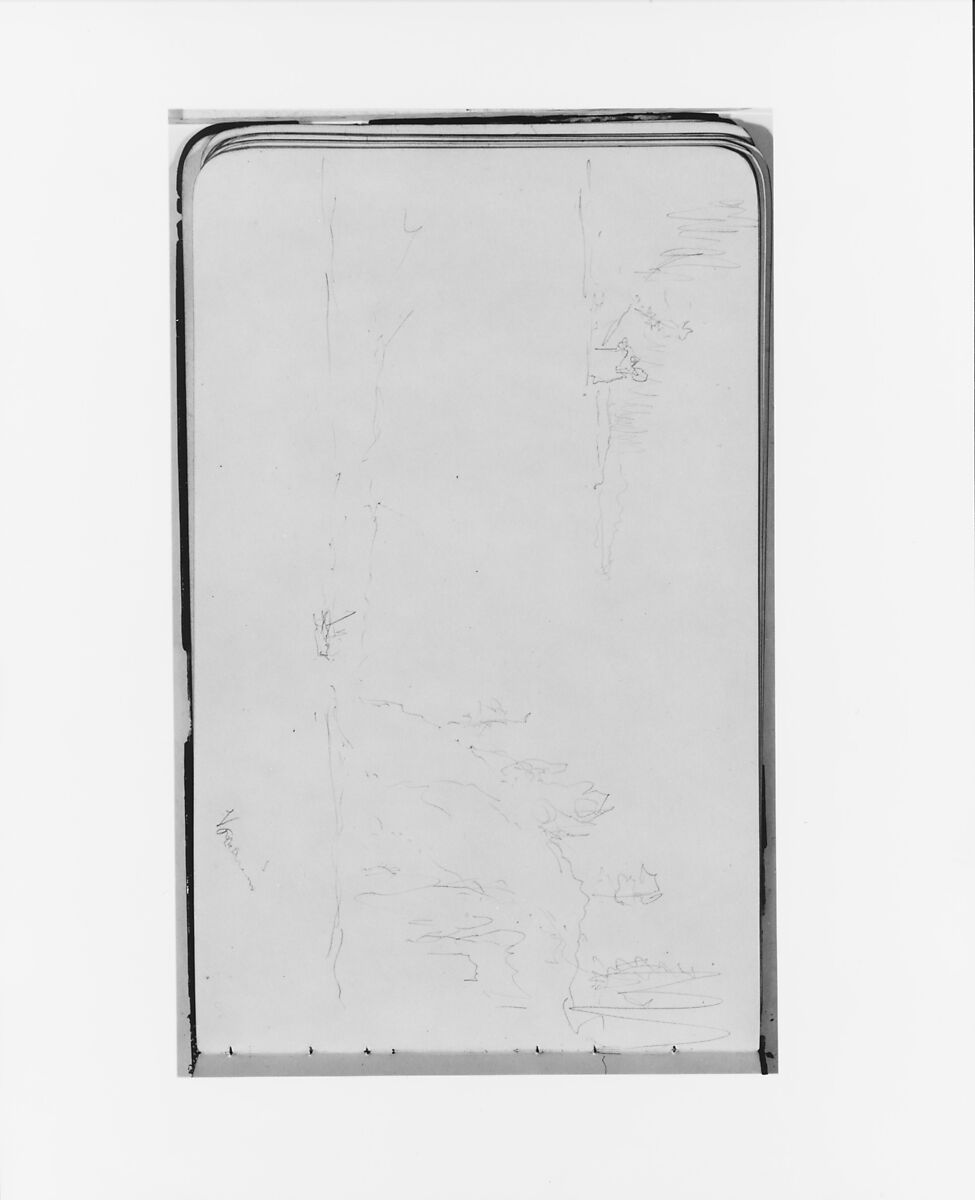 Vancouver (?) (from Sketchbook), Albert Bierstadt (American, Solingen 1830–1902 New York), Graphite on wove paper, American 