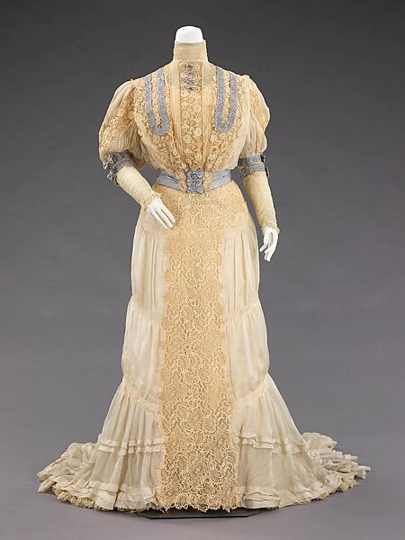 Evening dress, Lord &amp; Taylor (American, founded 1826), silk, linen, American 