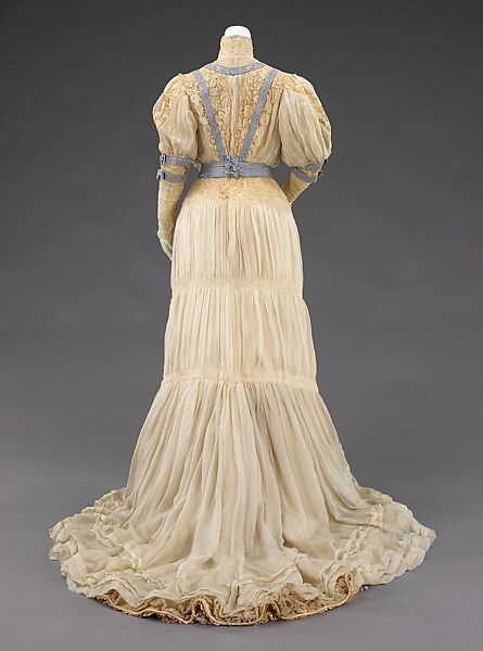 Evening dress, Lord &amp; Taylor (American, founded 1826), silk, linen, American
