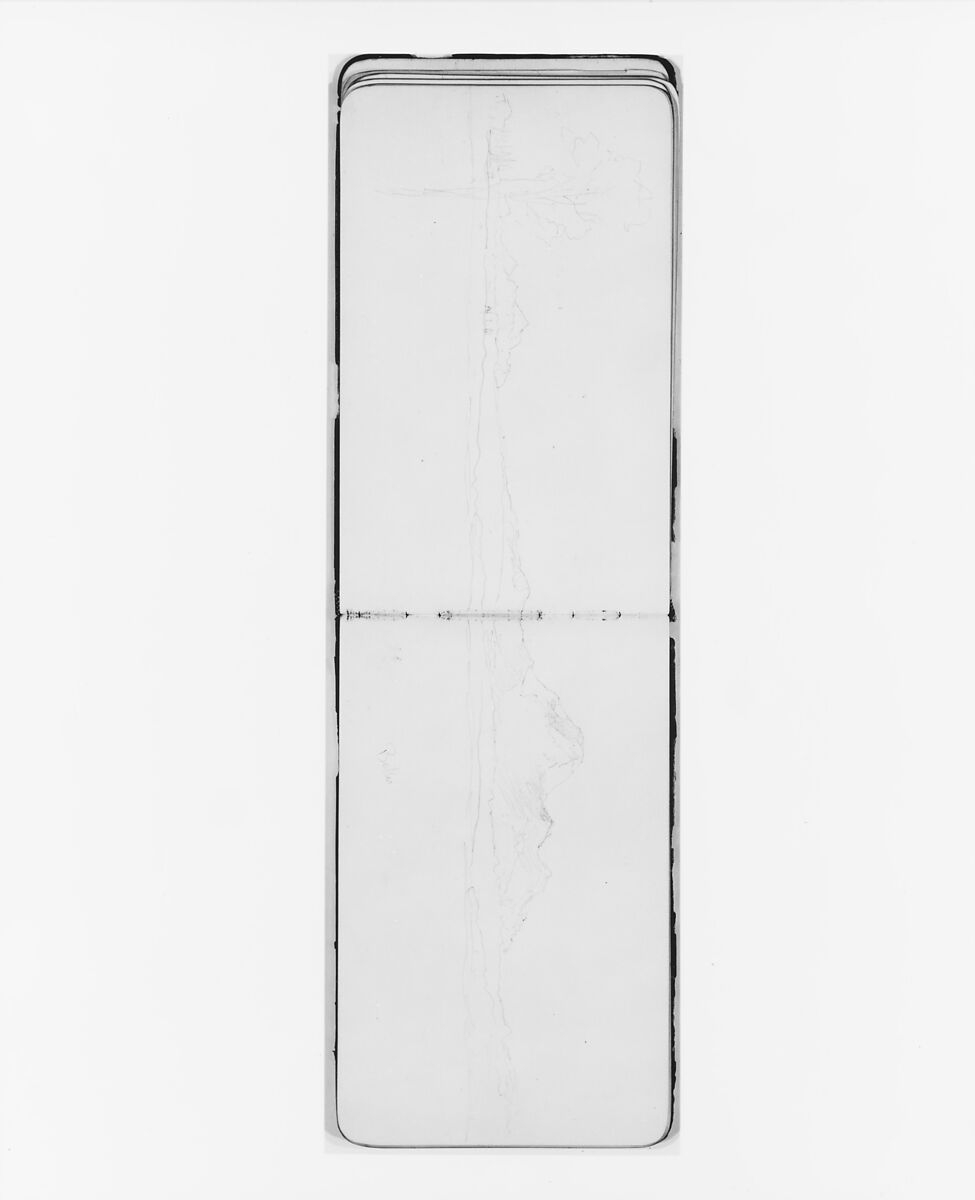 View of Mount Baker (from Sketchbook), Albert Bierstadt (American, Solingen 1830–1902 New York), Graphite on wove paper, American