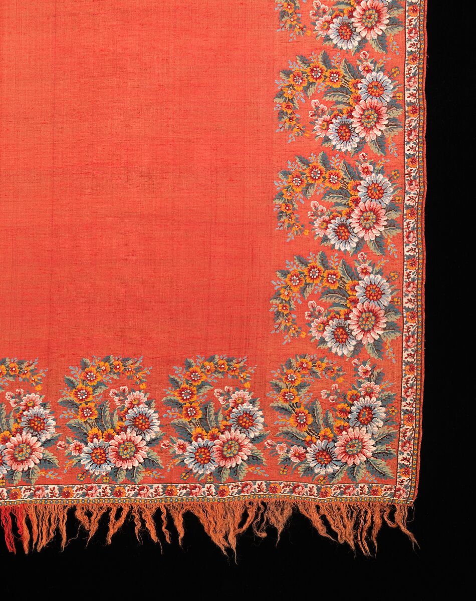 Shawl, wool, French