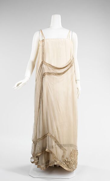 Evening ensemble, silk, metal, French