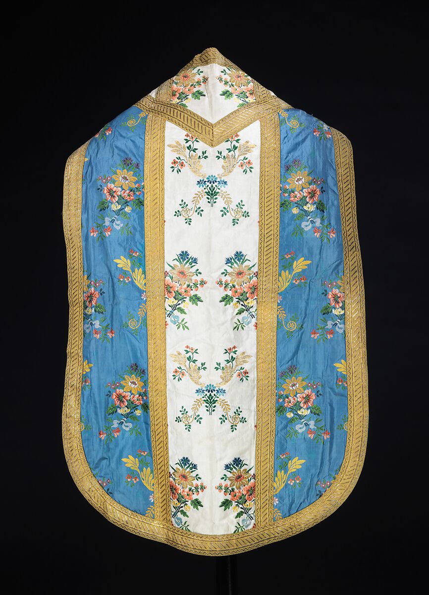Chasuble, Silk, metal, French 