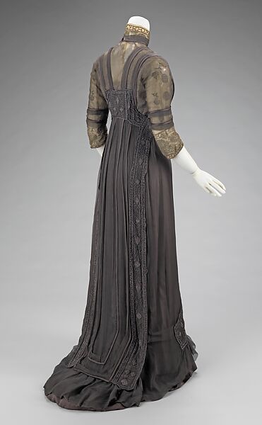 Dinner dress, House of Paquin (French, 1891–1956), silk, metal, French