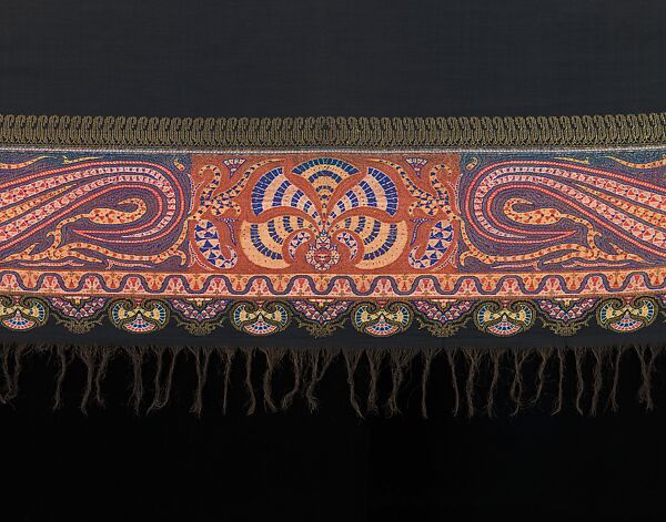 Shawl, wool, probably French