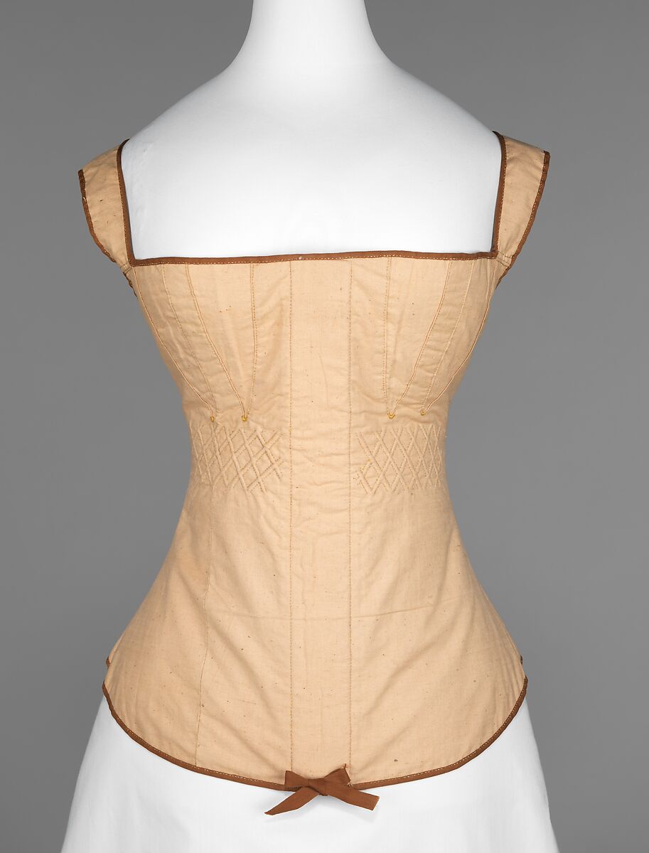 Corset, cotton, synthetic, American 