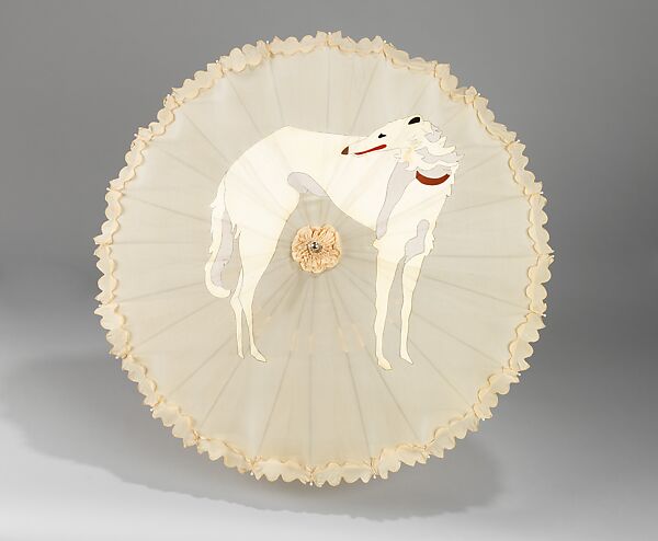 Parasol, silk, leather, wood, metal, synthetic, Italian