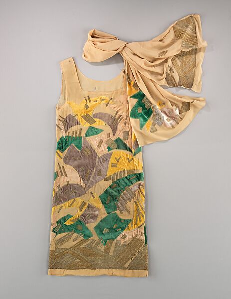 Evening ensemble, Myrbor (French, 1922–1936), silk, metal, French 