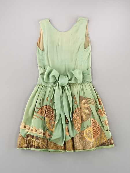 Evening dress, Myrbor (French, 1922–1936), silk, metal, French